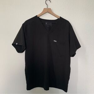 FIGS Technical Collection Women’s Black Scrub Top Large